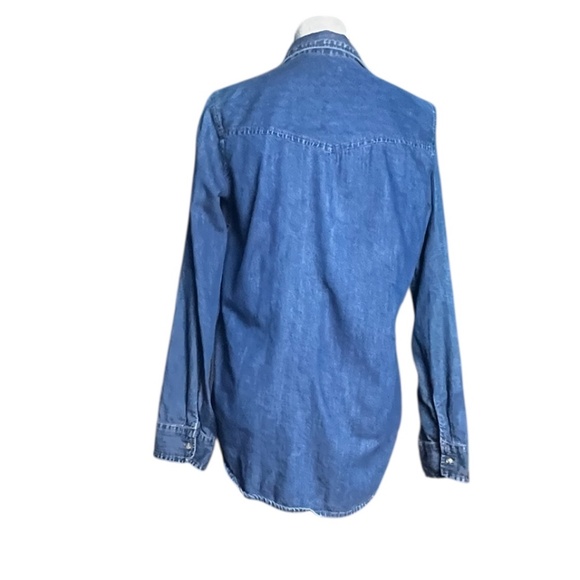 Hollister Women’s Chambray Denim Button-Up Shirt – Size S - Picture 3 of 5